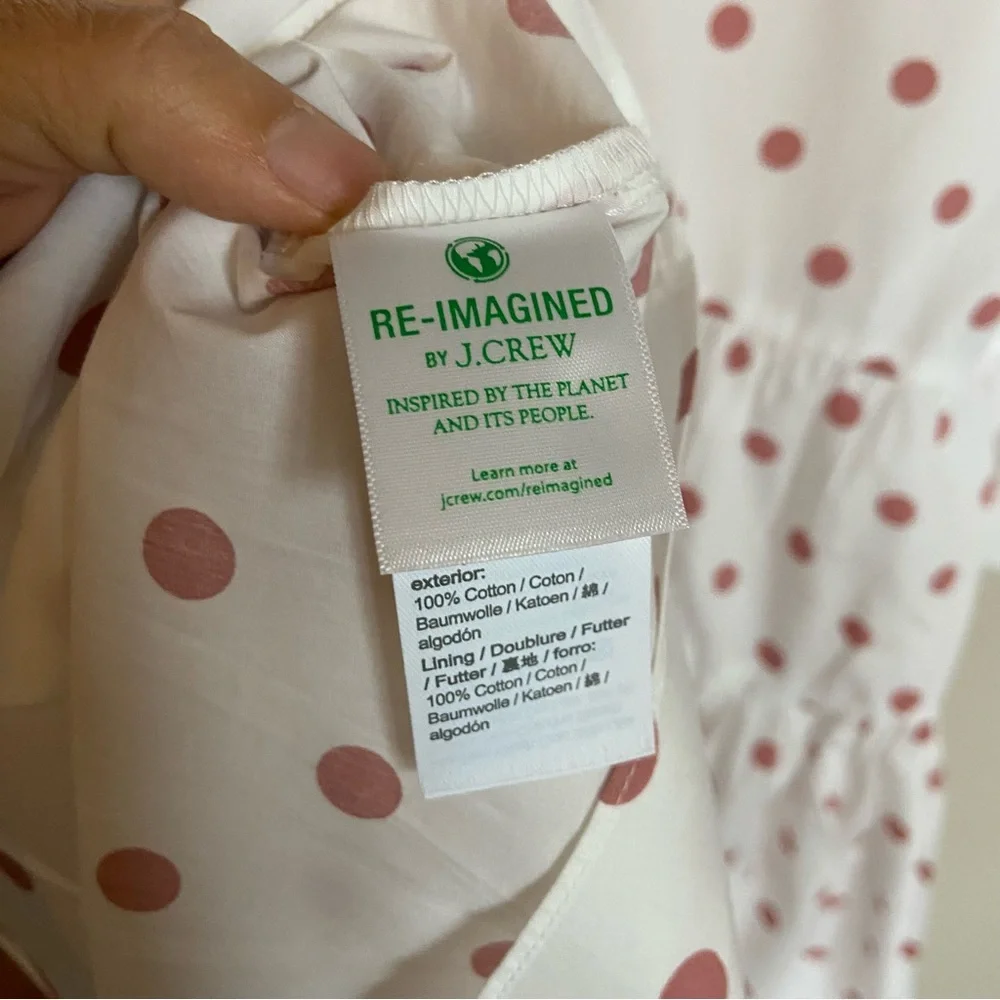 Polly & Esther White Wrap Midi Dress with Pink Polka Dots